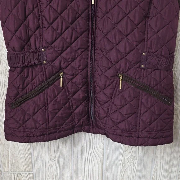 Weatherproof Ultra Soft Lining Quilted Dark Purple Vest Womens Size Small - Picture 3 of 9